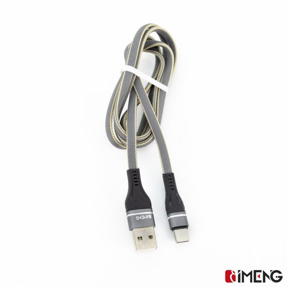 İmeng Xiaomi Mi Cc9 3.1A UsbA to Type-C Örgülü Data ve Hızlı Şarj Kablosu Gri - 3