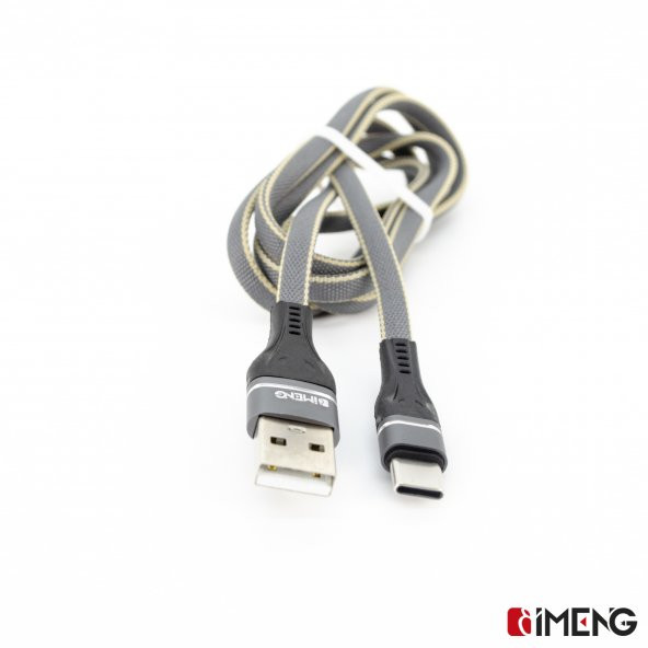 İmeng Xiaomi Mi Cc9 3.1A UsbA to Type-C Örgülü Data ve Hızlı Şarj Kablosu Gri - 4