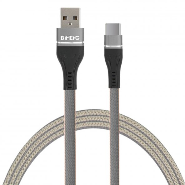 İmeng Xiaomi Poco M2 3.1A UsbA to Type-C Örgülü Data ve Hızlı Şarj Kablosu Gri
