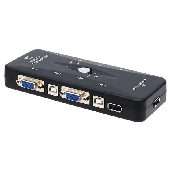 Powermaster PM-15166 4 Kanal VGA KVM Switch (4 Bilgisayarı Tek Elden Yönetin) - 9