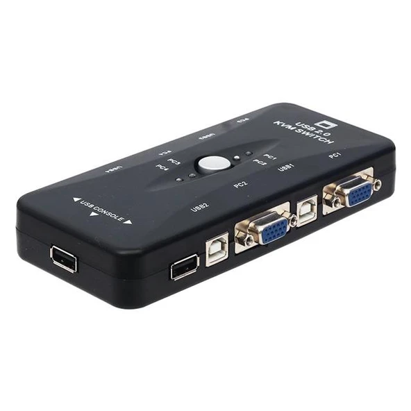 Powermaster PM-15166 4 Kanal VGA KVM Switch (4 Bilgisayarı Tek Elden Yönetin) - 7