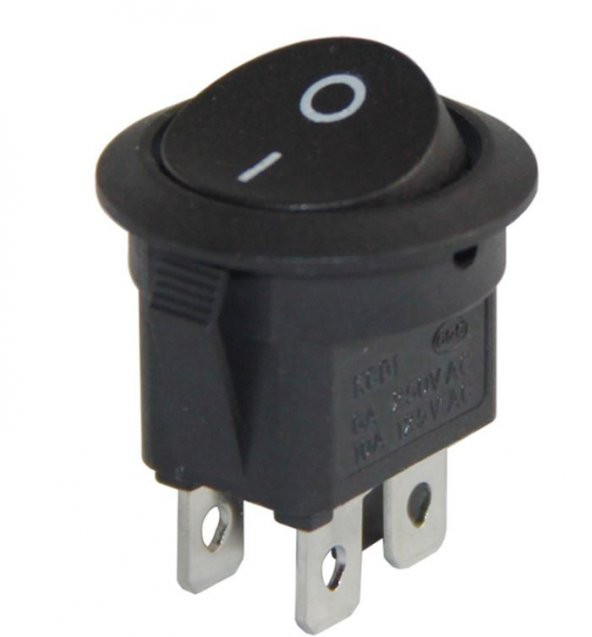 Powermaster Yuvarlak 4 Pinli Işıksız On-Off Anahtar IC-133-4