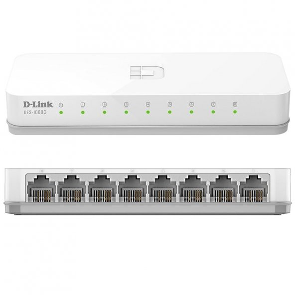 D-LINK DES-1008C 8 PORT 10/100 MBPS ETHERNET SWITCH