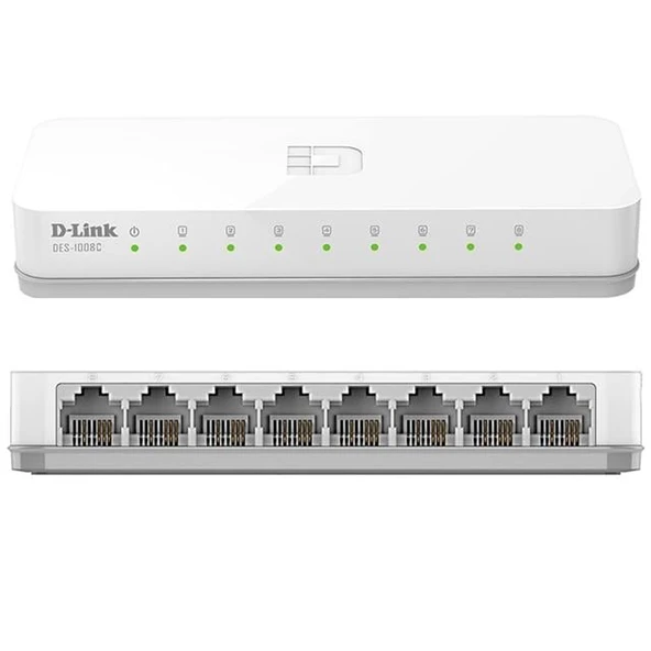 D-Link DES-1008C 10/100 Mbps 8 Port Ethernet Switch - 5