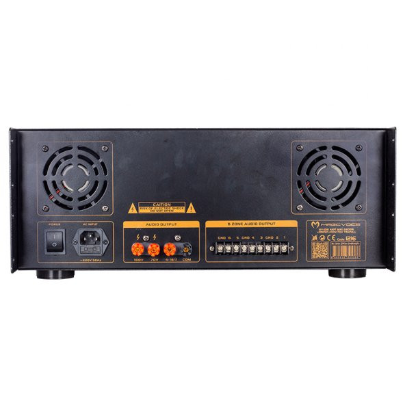 MAGICVOICE MV-1216 USB BT UK RMS300W MAX 2400W 6 ZON +99DSP+4-16-70-100V TRAFOLU MIXER KÜP ANFİ - 3