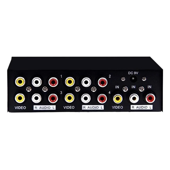 Powermaster AV-104 4 Port AV CVBS RCA Video Audio Splitter Çoğaltıcı Dağıtıcı - 9
