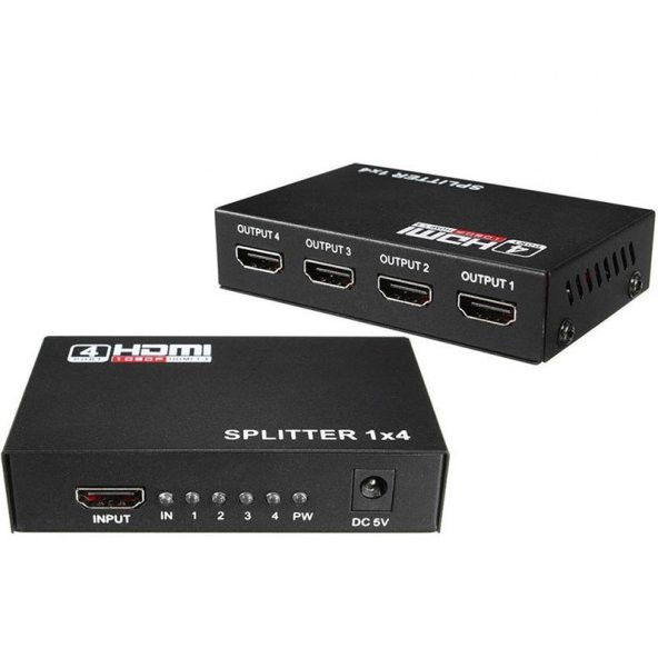 Fully G-538G 1.4V 1080P 3D 4 Portlu HDMI Splitter Dağıtıcı