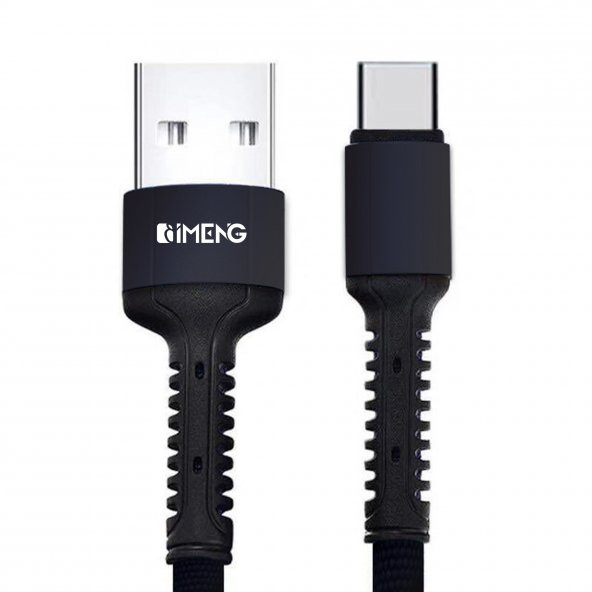 İmeng Xiaomi Mi Note 10 3A UsbA to Type-C Pro Braided Örgülü Data ve Hızlı Şarj Kablosu Siyah