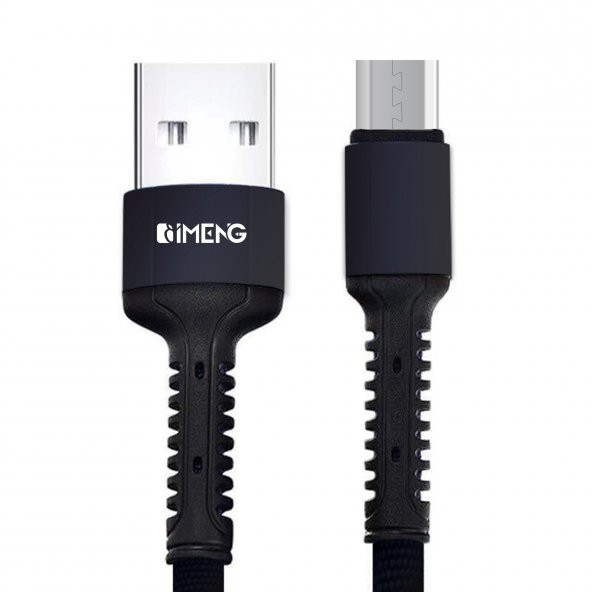 İmeng Samsung Galaxy A01 3A UsbA to Micro Pro Braided Örgülü Data ve Hızlı Şarj Kablosu Siyah