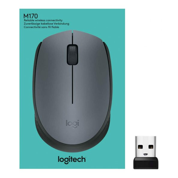 Logitech M170 2,4 Ghz 1000Dpı 3 Tuş Optik Kablosuz Mouse - 6