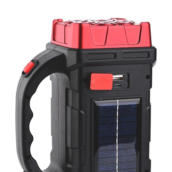Powermaster HB-1678 Solarlı USB Çıkışlı Şarjlı 38 Watt Kamp Feneri - 9