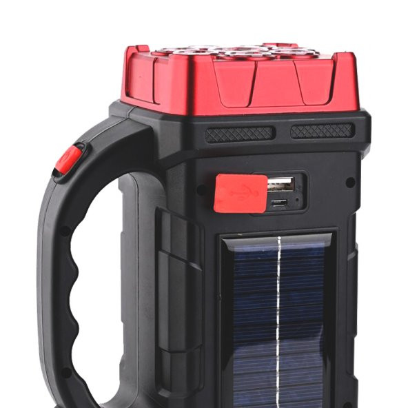 Powermaster HB-1678 Solarlı USB Çıkışlı Şarjlı 38 Watt Kamp Feneri - 6