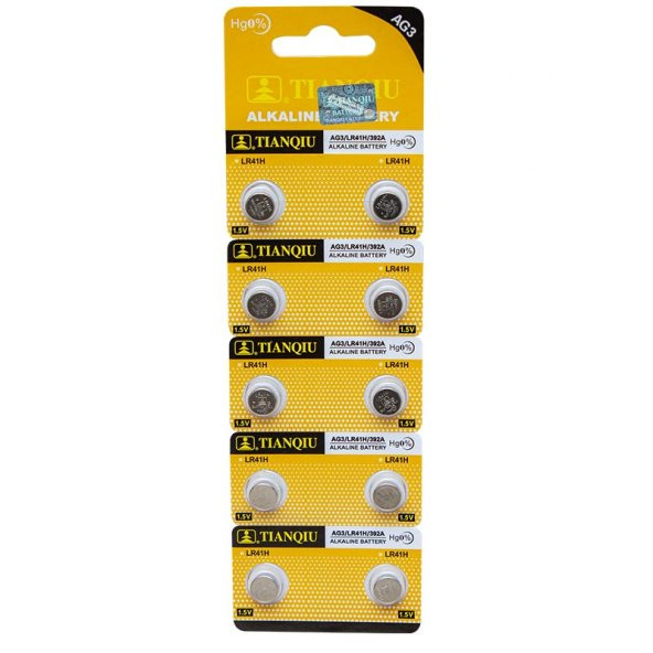 Tıanqıu Ag3 Lr41 Alkalin Saat Pili (10Lu Paket)*Oxford