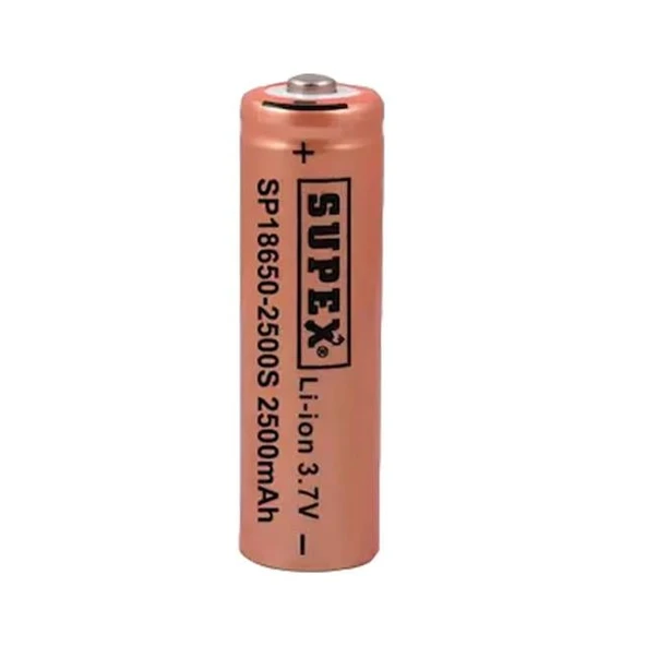 Supex 18650 – 2500S 3.7V 2500 Mah Başlı Li-Ion Pil - 3