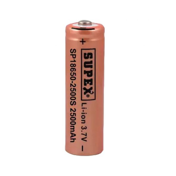 Supex 18650 – 2500S 3.7V 2500 Mah Başlı Li-Ion Pil - 2