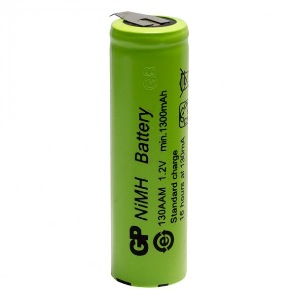 GP 1300Ma 1.2V Düz Kafa Puntalı Aa Kalem Pil 130AAM - 2