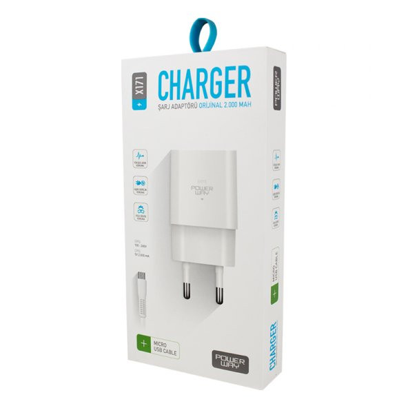 Powerway X-171 Micro USB 2.1 Amper Şarj Aleti-Kablo - Resim 4