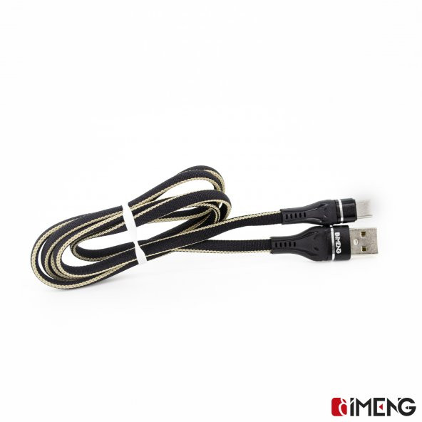 İmeng Xiaomi Poco X3 Nfc 3.1A UsbA to Type-C Örgülü Data ve Hızlı Şarj Kablosu Siyah - 3