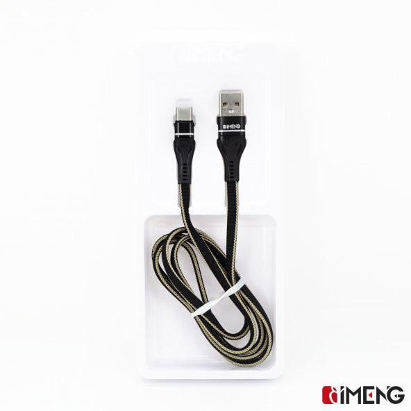 İmeng Xiaomi Poco X3 Nfc 3.1A UsbA to Type-C Örgülü Data ve Hızlı Şarj Kablosu Siyah - 5