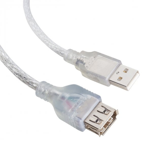 Powermaster Usb Uzatma Kablosu 1.5 Metre Şeffaf