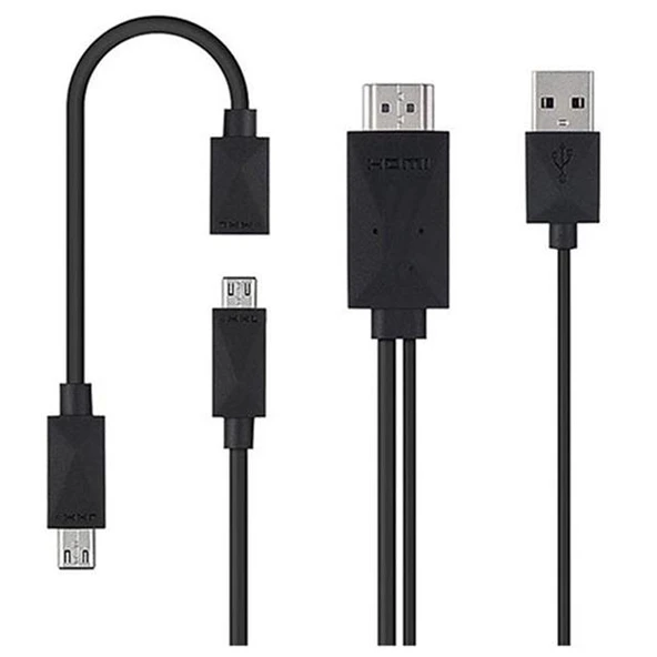 Powermaster Micro Usb S2-S3-S4 Uyumlu HDMI Çevirici Kablo - Resim 3