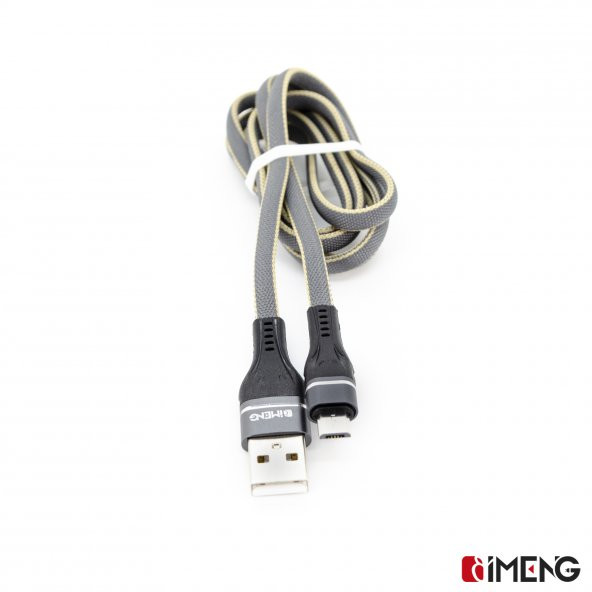 İmeng Tecno Pova 3.1A UsbA to Micro Örgülü Data ve Şarj Hızlı Kablosu Gri - 2