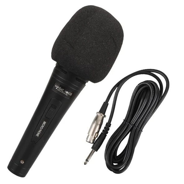 Magicvoice MV-1310 Dinamik Profesyonel Kablolu EL Mikrofonu XLR Girişli Alüminyum (5 Metre Kablolu) - Resim 12