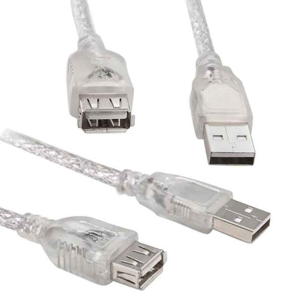 Powermaster PM-18806 Şeffaf 10 Metre Usb 2.0 Uzatma Kablosu ürün görseli 1