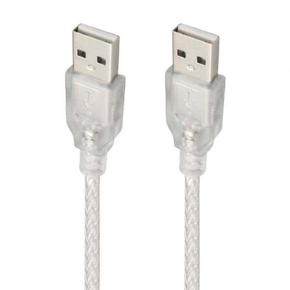 Powermaster 3 Metre Usb Erkek-Erkek Kablo Şeffaf - 2