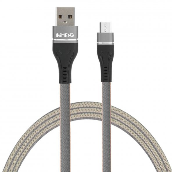 İmeng Huawei Y6 2019 İle Uyumlu 3.1A UsbA to Micro Örgülü Data ve Şarj Hızlı Kablosu Gri