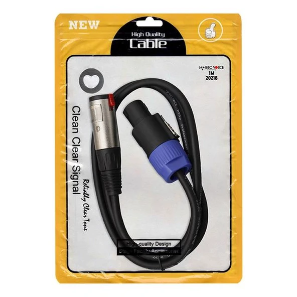 Magicvoice LD384 Specon Erkek - Canon Dişi Çevirici 1 Metre Kablo - 6
