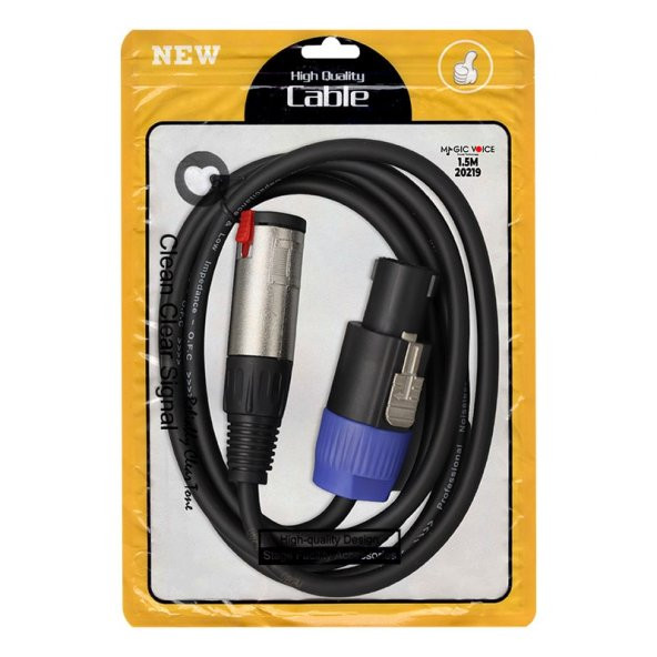 Magicvoice LD384 Specon Erkek - Canon Dişi Çevirici 1.5 Metre Kablo - 4