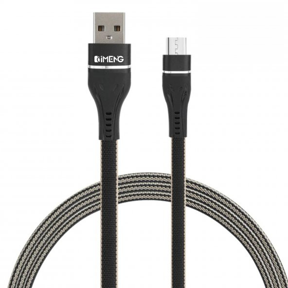 İmeng Vivo Y11S 3.1A UsbA to Micro Örgülü Data ve Şarj Hızlı Kablosu Siyah