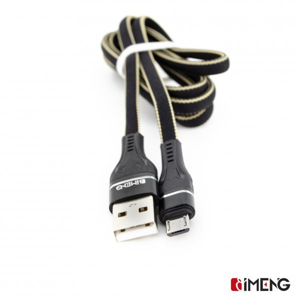 İmeng Huawei Y7A İle Uyumlu 3.1A UsbA to Micro Örgülü Data ve Şarj Hızlı Kablosu Siyah - 2