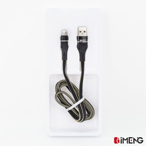 İmeng Huawei Y7A İle Uyumlu 3.1A UsbA to Micro Örgülü Data ve Şarj Hızlı Kablosu Siyah - 5