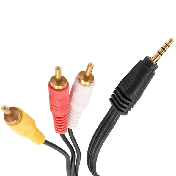 Powermaster 3.5Mm Stereo - 3 Boğumlu - 3Rca (Discman Kablosu) 1.5 Metre - 3