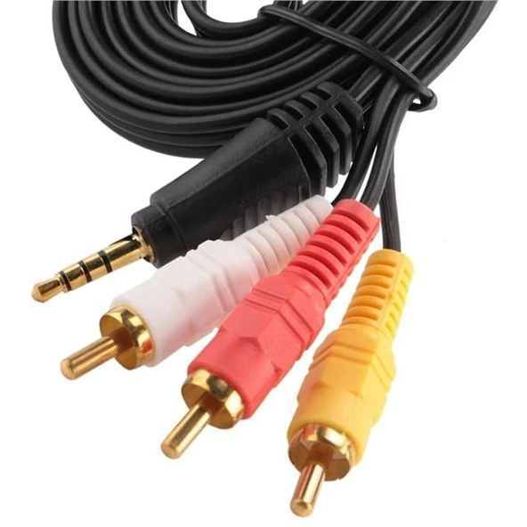 Powermaster 3.5Mm Stereo - 3 Boğumlu - 3Rca (Discman Kablosu) 1.5 Metre - 5