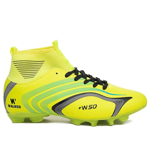 Sarı Turkuaz Çoraplı Krampon Futbol Ayakkabısı 435