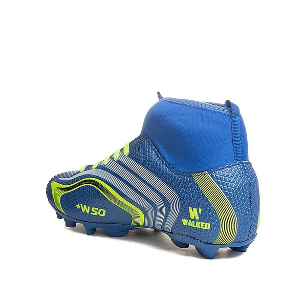 Mavi Sarı Çoraplı Krampon Futbol Ayakkabısı 435 - 2