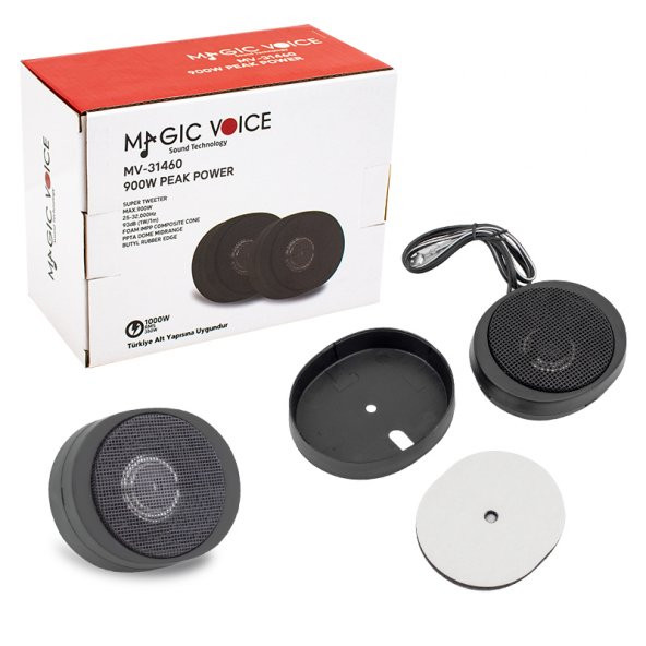 Magicvoice MV-31460 Max 900W / Rms 350 W Dome Oto Tweeter (2\'Li Takım) - 3