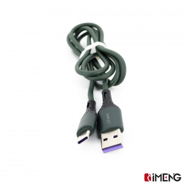 İmeng Tcl 20L+ 6A 100W UsbA to Type-C Data ve Hızlı Şarj Kablosu Yeşil - 2