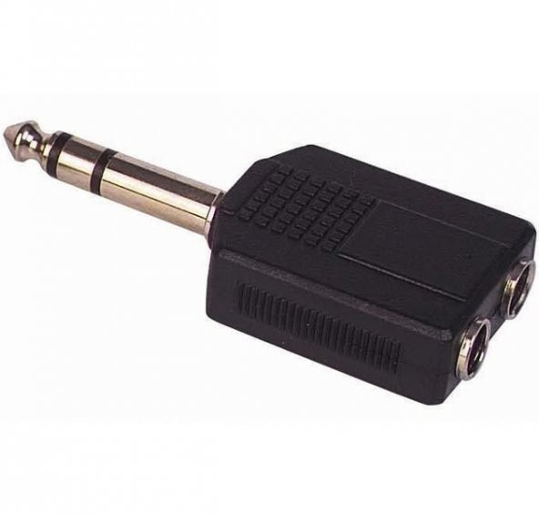 6.3 Mm Stereo Erkek / 6.3 Mm Stereo Dişix2 Çevirici Jack