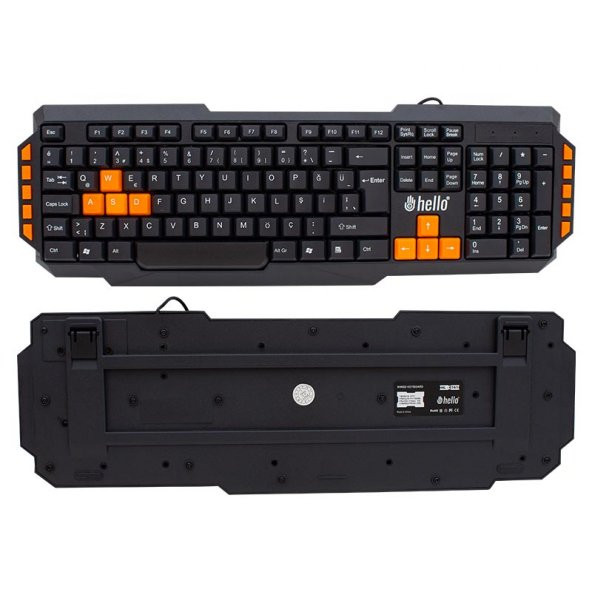 HELLO HL-4741 KABLOLU OYUNCU GAMING KLAVYE - 4