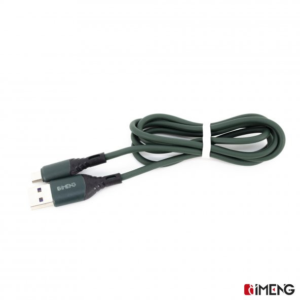 İmeng Vivo Y11S 6A 100W UsbA to Micro Data ve Hızlı Şarj Kablosu Yeşil - 3