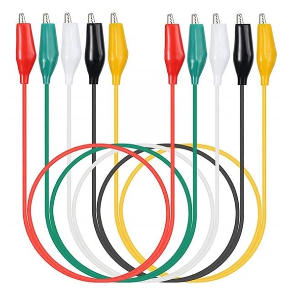 Powermaster PM-7392 Kablolu İki Tarafı Büyük Krokodil Renkli (10'Lu Paket) - Resim 3