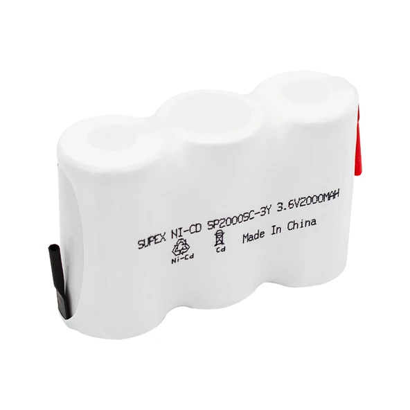 Supex 3'Lü Yanyana 3.6V 2000 Ma Süpürge Pili - 2