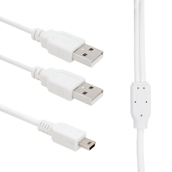 Powermaster USB 2 A Erkek-Mini USB 5 Pin 1 Metre Kablo - 4