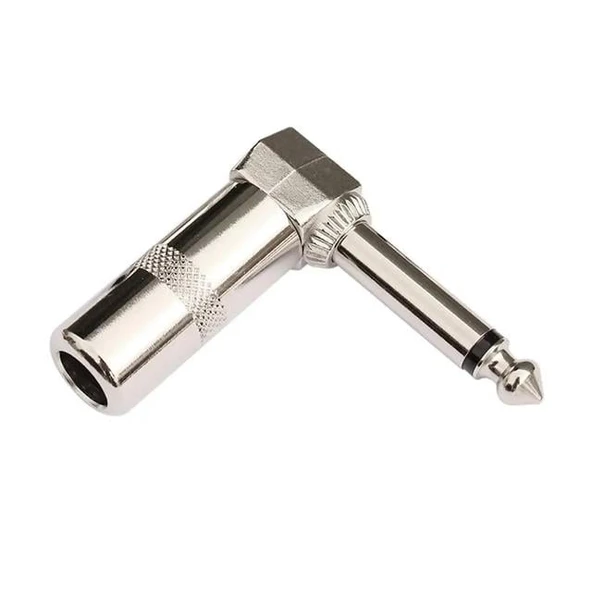 6.3 Mm Mono L Tip Metal Gitar Jack - 2