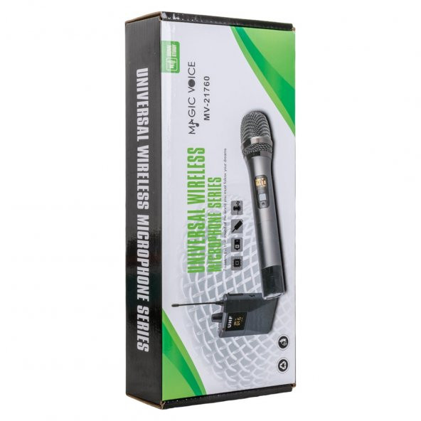 MAGICVOICE MV-21760 UHF EKRANLI KABLOSUZ EL TELSİZ MİKROFON - 4
