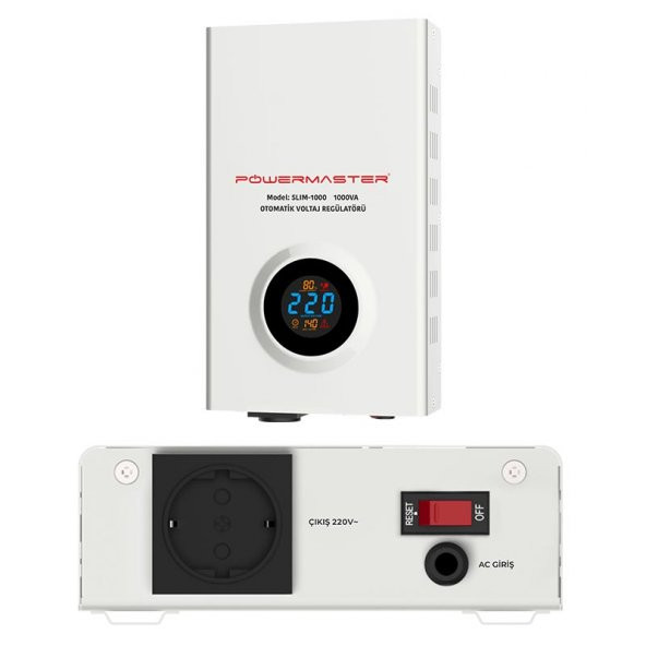 Powermaster SLIM-1000 Otomatik 1000 Watt Voltaj Regülatörü 1000VA (Kombi Regülatörü) - 2